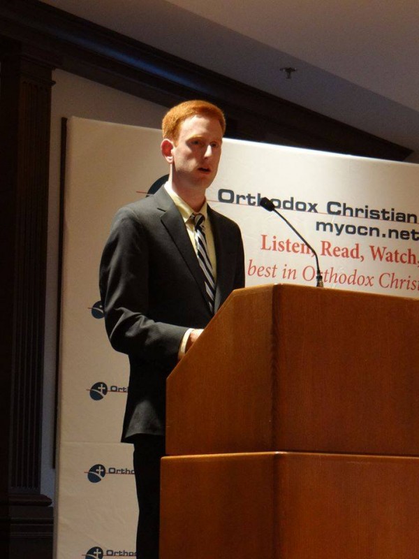 Presenting my paper "The God-Man, Mankind and Creation" at the first-ever Orthodox conference held in North America on the intersection between Christian theology, ecology, and care for the natural world. Sponsored by the Orthodox Fellowship of the Transfiguration and the Greek Orthodox Archdiocese of America, “On Earth As It Is In Heaven: A Pan-Orthodox Conference On Putting Orthodox Theology and Ecology into Practice,” was held on Monday, November 11