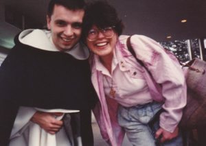 With Fr Filip at the airport.