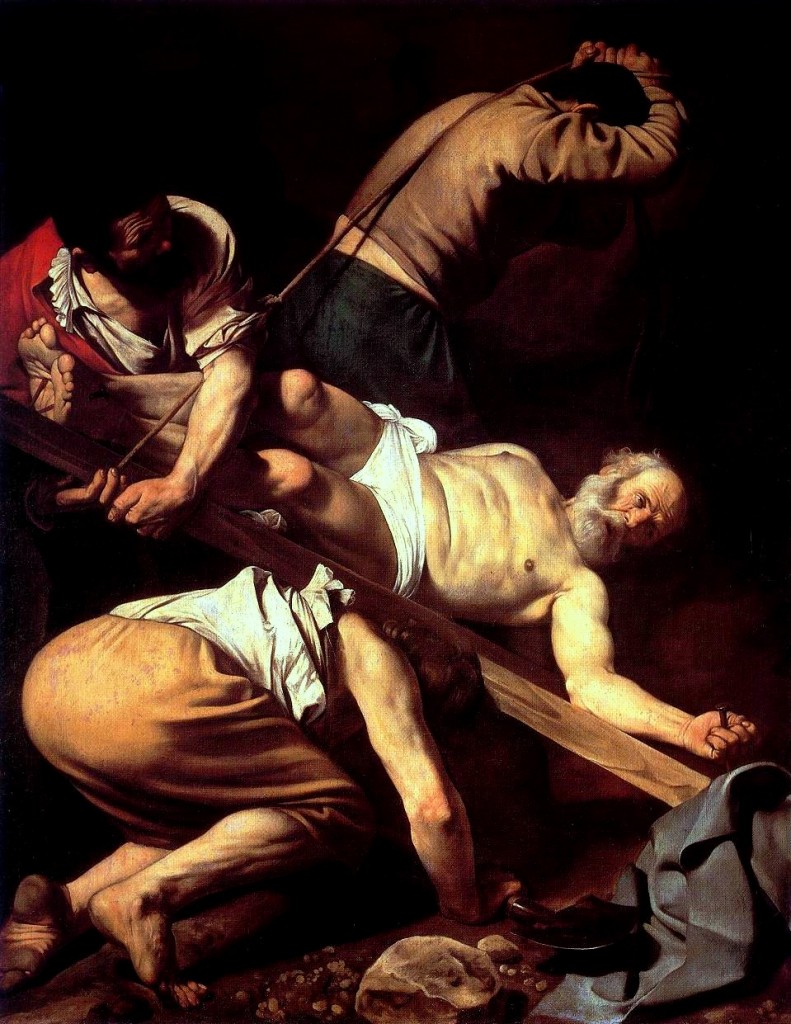 The Crucifixion of St. Peter by Michelangelo Merisi da Caravaggio