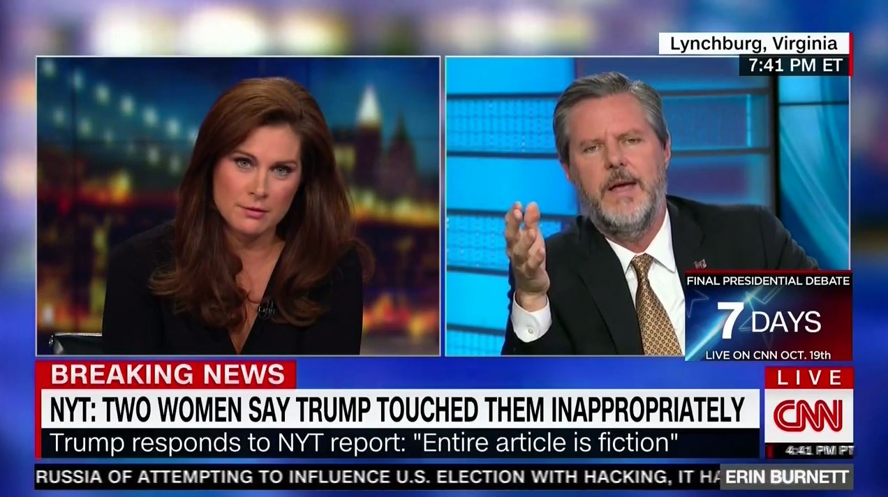 Jerry Falwell Jr. Defends Trump Against Sexual Assault Allegations ...