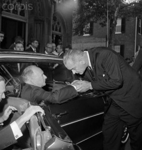 LBJ at Byrd funeral