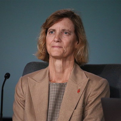 a recent headshot of Iowa United Methodist Bishop Laurie Haller