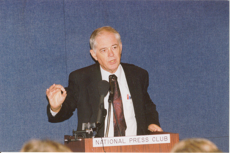 Thomas Oden speaking at the National Press Club