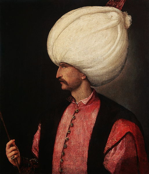 Titian's 1530 portrait of Ottoman Sultan Suleiman "the Magnificent" (1494-1566, r. 1520-1566)