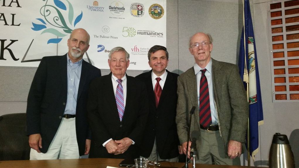 Mark Tooley and fellow panelists at the Virginia Festival of the Book